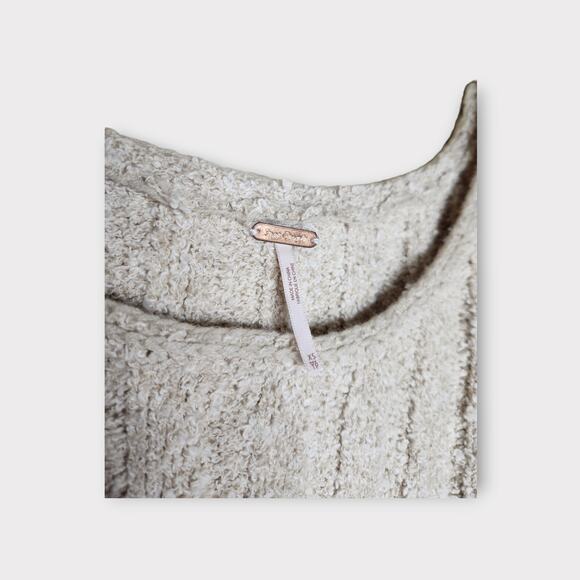 Free People Good Day Cropped Sweater Cream Women’s XS - Picture 4 of 9